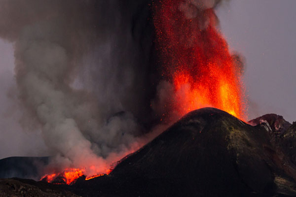 Mount Etna volcano erupts in Italy