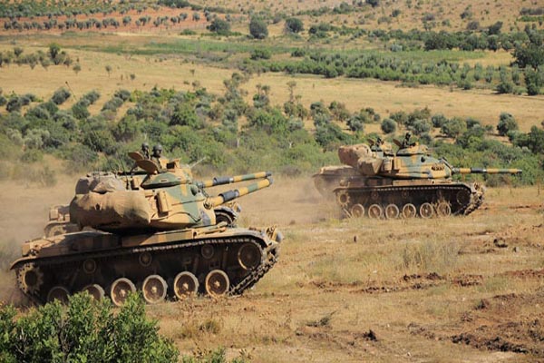 Turkish troops near Syrian border are on high alert
