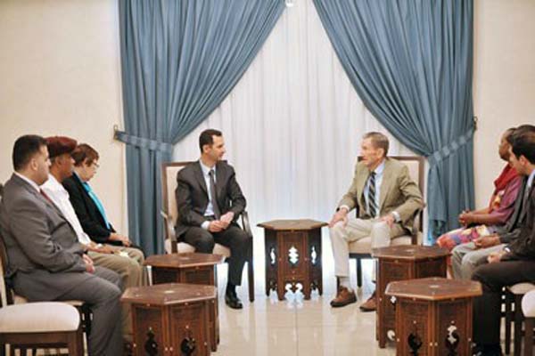Assad receives Russian, US delegations