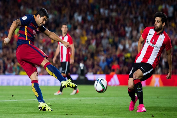 The big celebration and happiness for the Athletic Bilbao players after the Spanish Super Cup