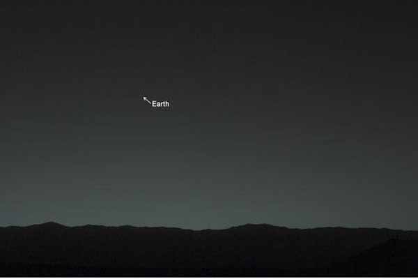 Here is what Earth looks like from Mars