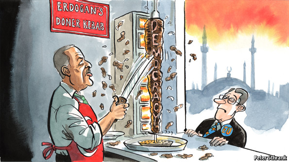 Economist publishes scandal caricature of PM Erdogan