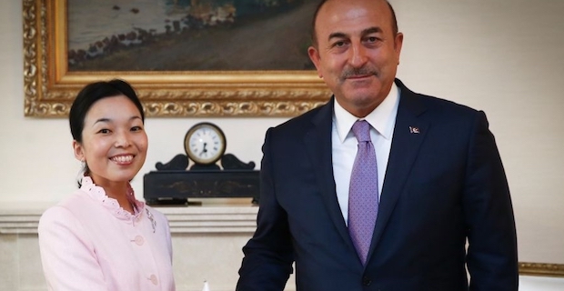 Turkish foreign minister meets Japanese princess