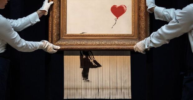 Banksy: How Love is in the Bin's shredding did not go to plan