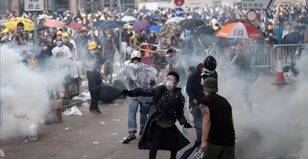 Hong Kong police arrest 12 protesters