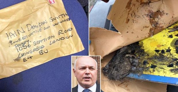 Iain Duncan Smith is sent dead decomposing rat in post