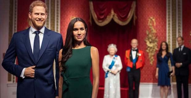 Meghan Markle and Prince Harry waxworks removed from Madame Tussauds Royal Family display