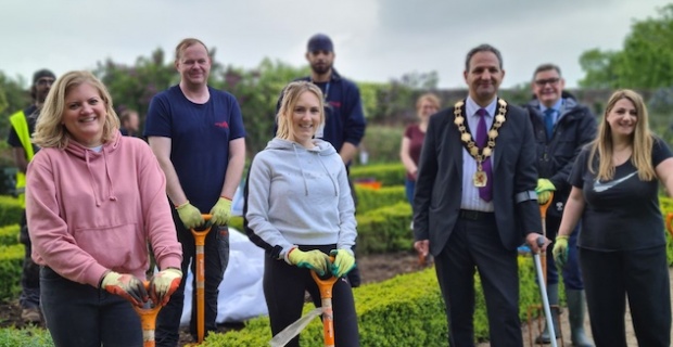 A Big Dig and a bigger thank you to parks volunteers and the Mayor of Enfield Cllr Sabri Ozaydin