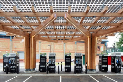 New Electric Vehicle Charging Hub, Glass Yard, Opens in Woolwich
