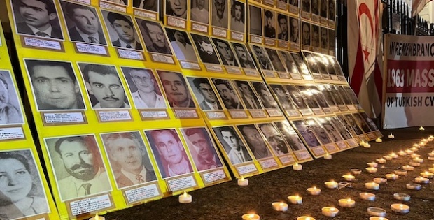 Vigil was held by the Turkish Cypriot community outside the Cyprus High Commission in London