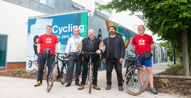 North Middlesex University Hospital staff ready for cycling trial