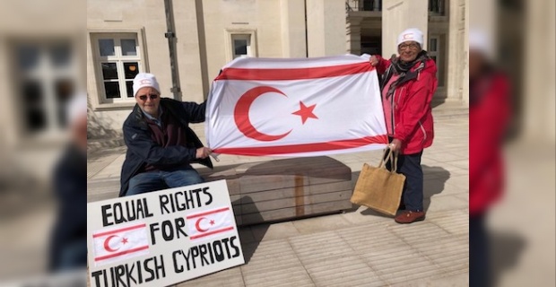 Eight month weekly vigil for the Turkish Cypriot flag goes on