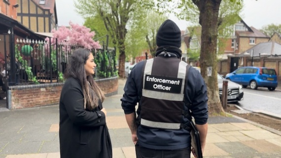 Enforcement activity took place in Palmers Green as Enfield Council joined forces
