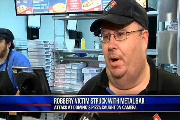 Domino's Pizza store manager brutally attacked with metal bar during robbery