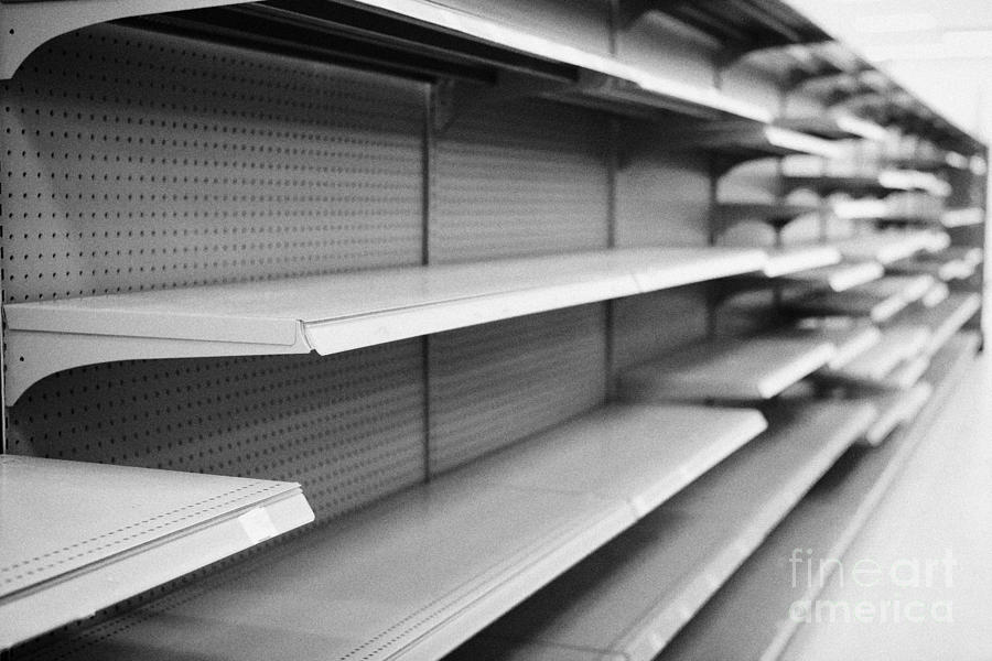 Empty shelves