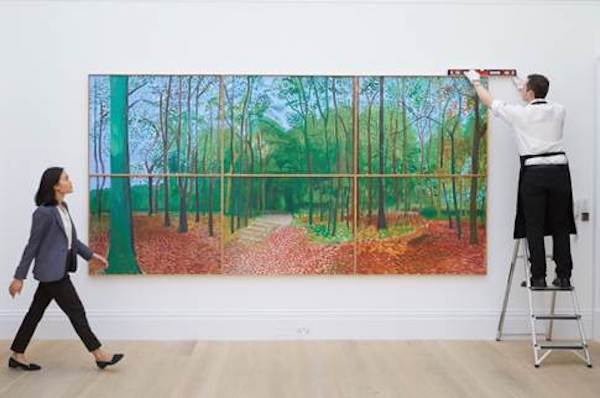 David Hockney's famed Woldgate Woods series to appear at auction