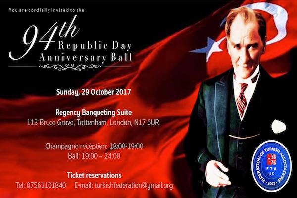 Turkish Republic Day Anniversary ball in London
