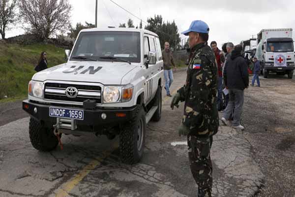 UN troops moved to Syria-Jordan border