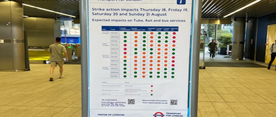 Tube, rail and bus strikes on Friday and national rail strikes on Thursday and Saturday