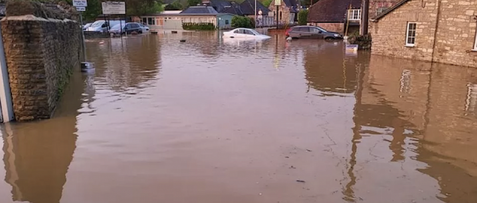 Flash flooding in parts of England has led to a incident being declared in Somerset
