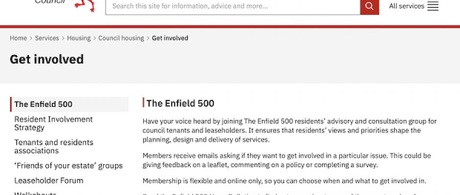 Survey shows improvements in Enfield Council’s housing services