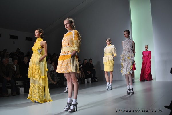 Turkish designer Bora Aksu opened this year's London Fashion Week