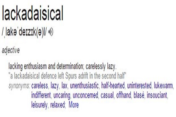 lackadaisical