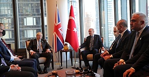 Turkish president meets British premier at Turkevi Center in New York