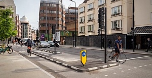 A new protected cycling link has opened on Mansell Street in Aldgate, connecting two major existing Cycleways  