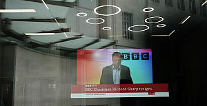 The chairman of Britain’s BBC on Friday resigned
