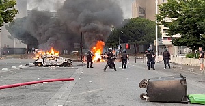 France stops public transport and deploys 40,000 officers amid fears of third night of rioting