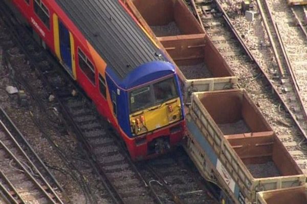 Train derails outside London Waterloo station