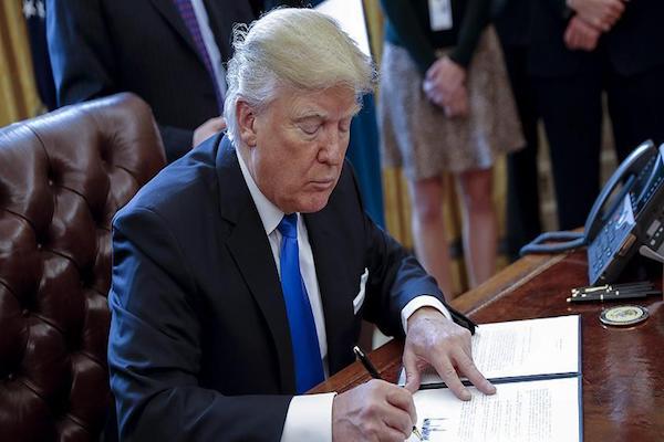 President Donald Trump has signed a new executive order on Monday