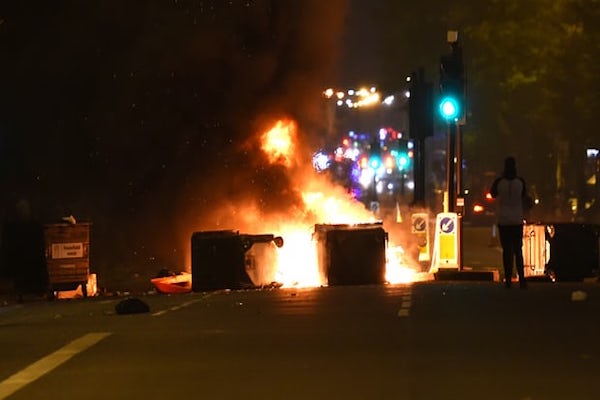 Violent protest in Dalston