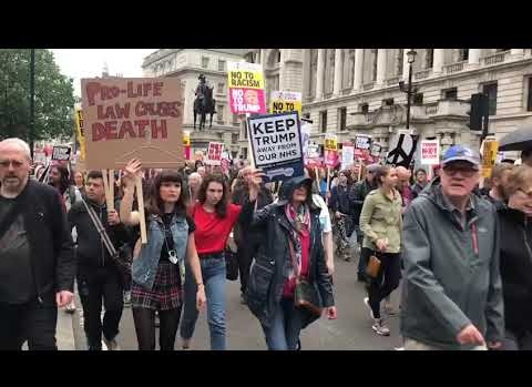 Trump Protesters flooded London streets