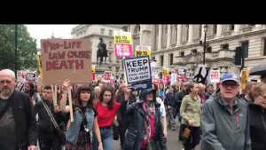 Trump Protesters flooded London streets